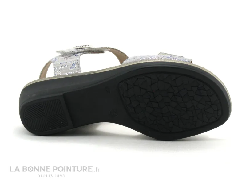 Achat chaussures Artika Femme Sandale et Nu-pieds, vente Artika NATY Honda gris - Sandale Femme 2 scratches - Talon compense