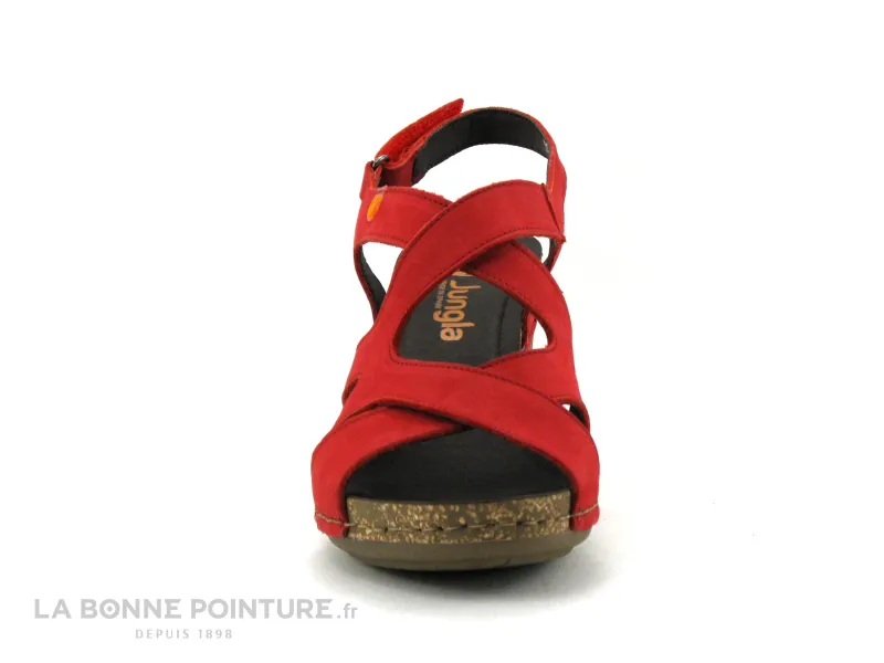 Achat chaussures Jungla Femme Sandale et Nu-pieds, vente Jungla 8005 - Nu-pieds Femme en cuir rouge a talon haut