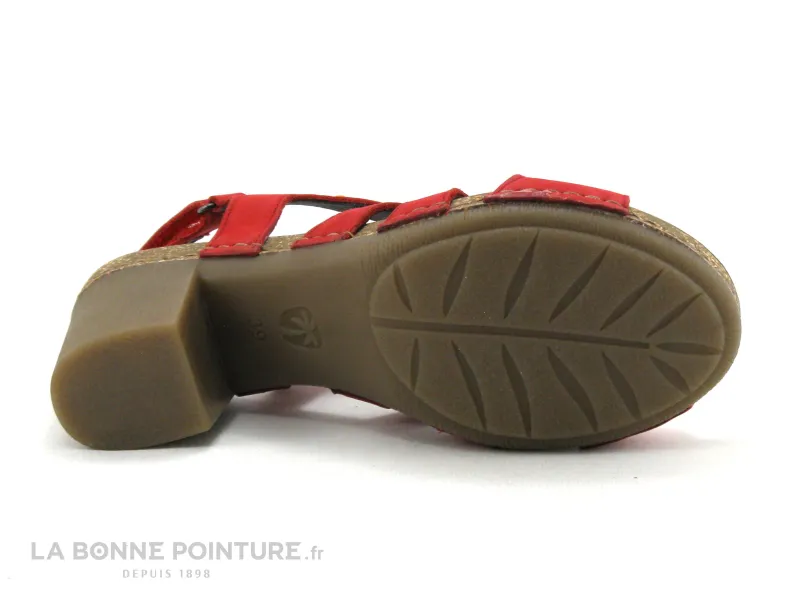 Achat chaussures Jungla Femme Sandale et Nu-pieds, vente Jungla 8005 - Nu-pieds Femme en cuir rouge a talon haut