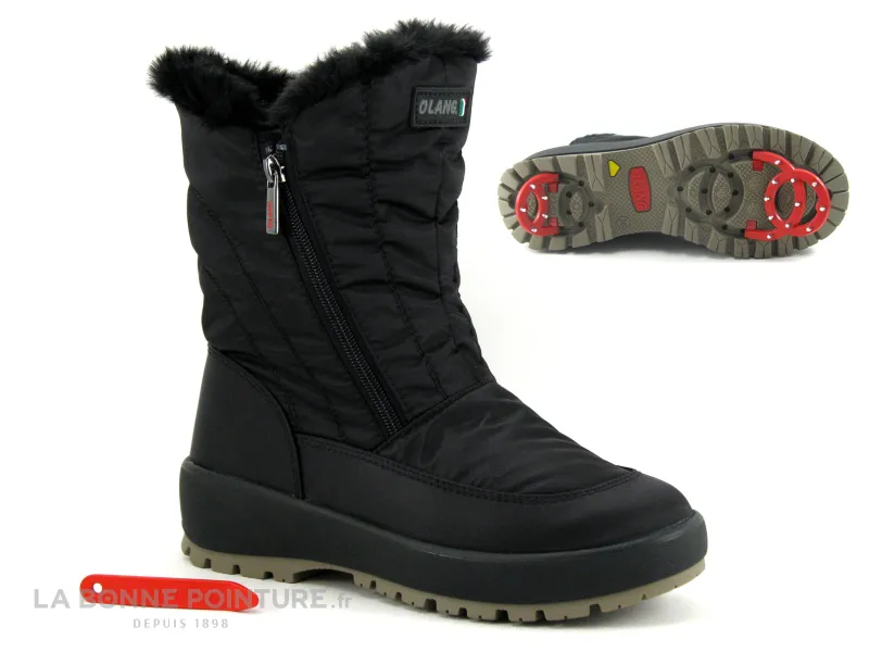 Achat chaussures Olang Femme Botte Pluie Neige, vente Olang MONICA OC TEX Noir Botte neige Femme