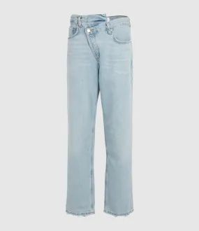 AGOLDE Partager  Jean Criss Cross Denim Bleu Clair  