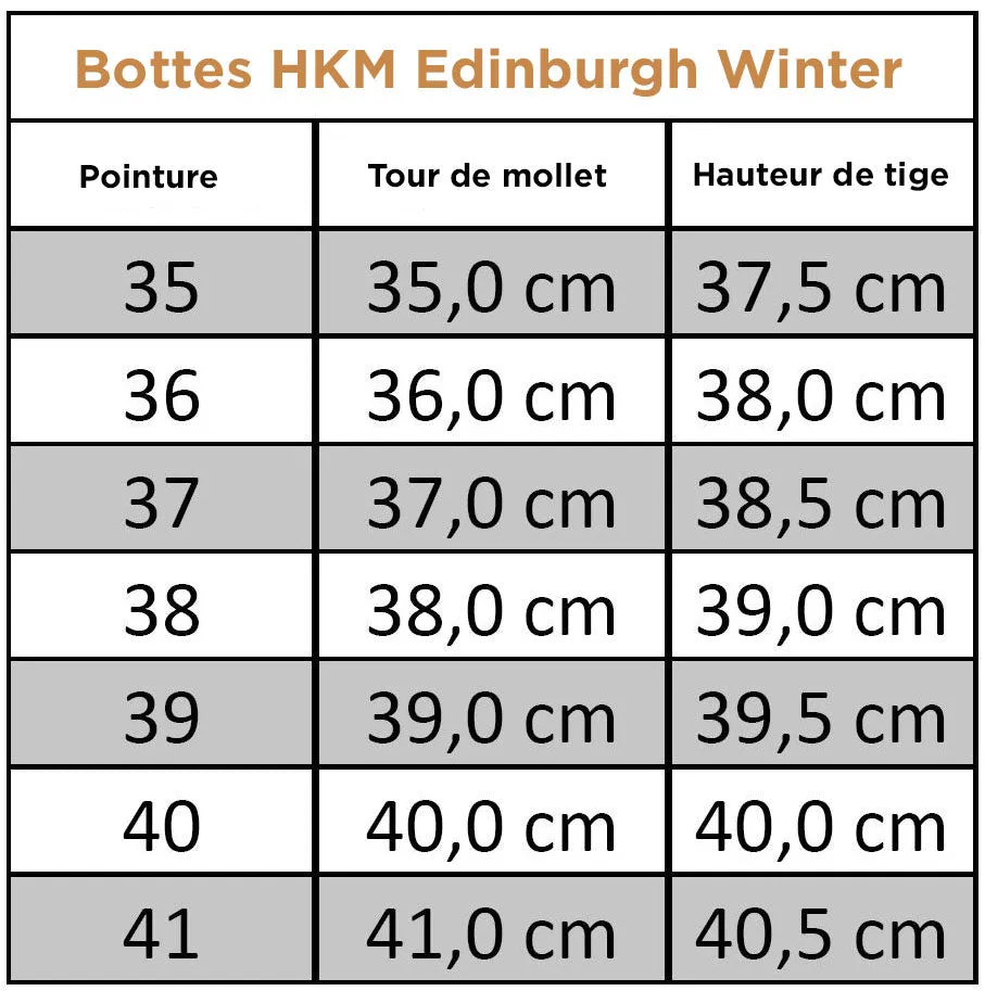 Bottes doublées mouton synthétique HKM Edinburgh Winter