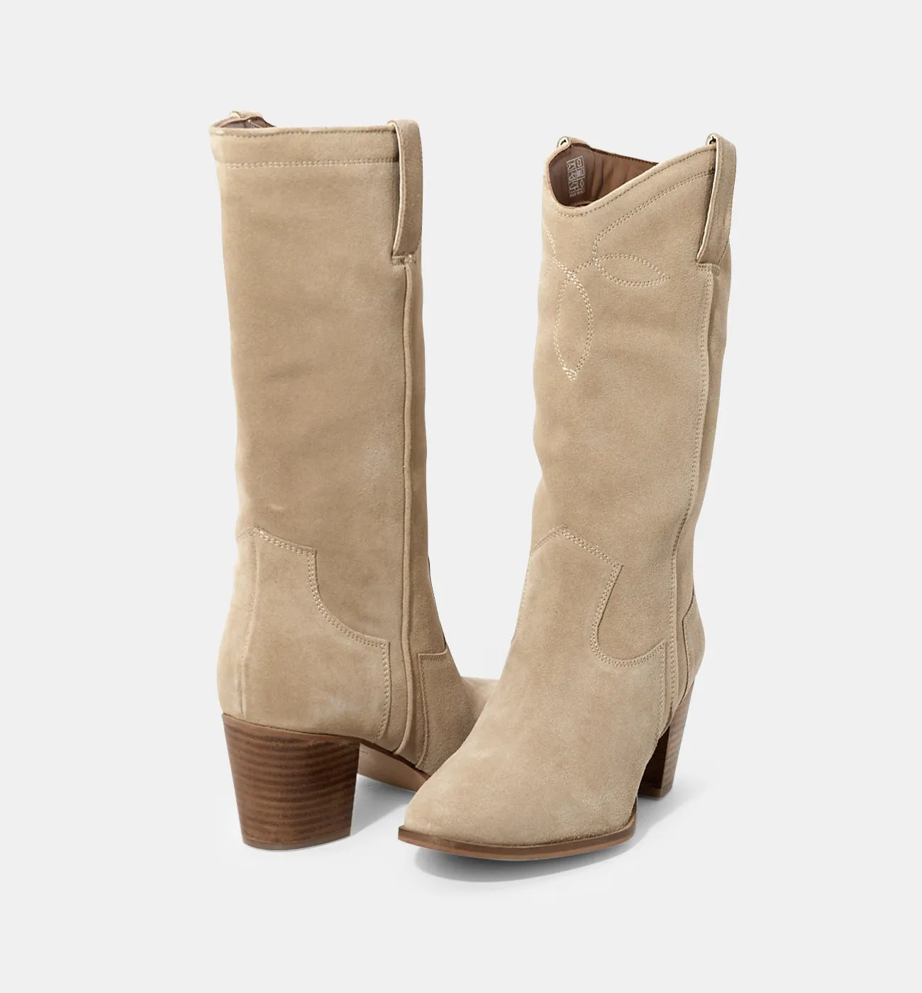 Bottes en cuir western - Marron