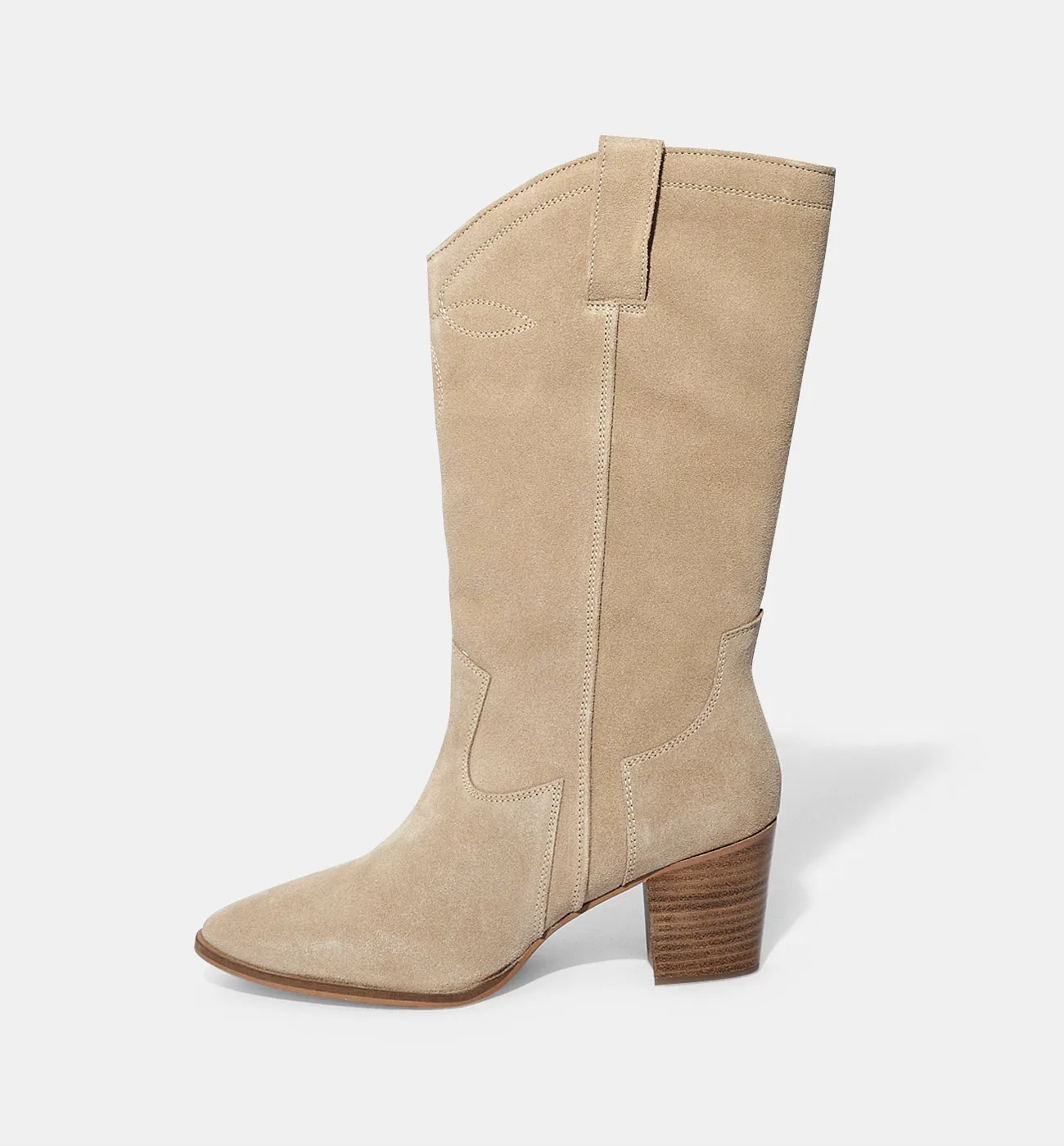 Bottes en cuir western - Marron