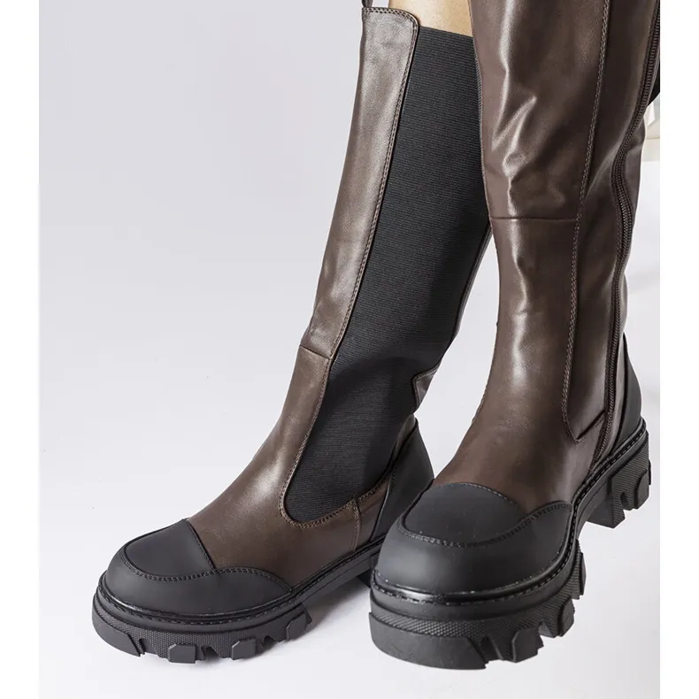 Bottes hautes Pasquale marron brun