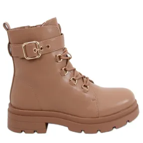 Bottes militaires Pomona Camel beige