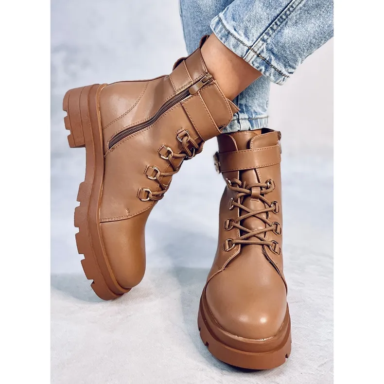 Bottes militaires Pomona Camel beige