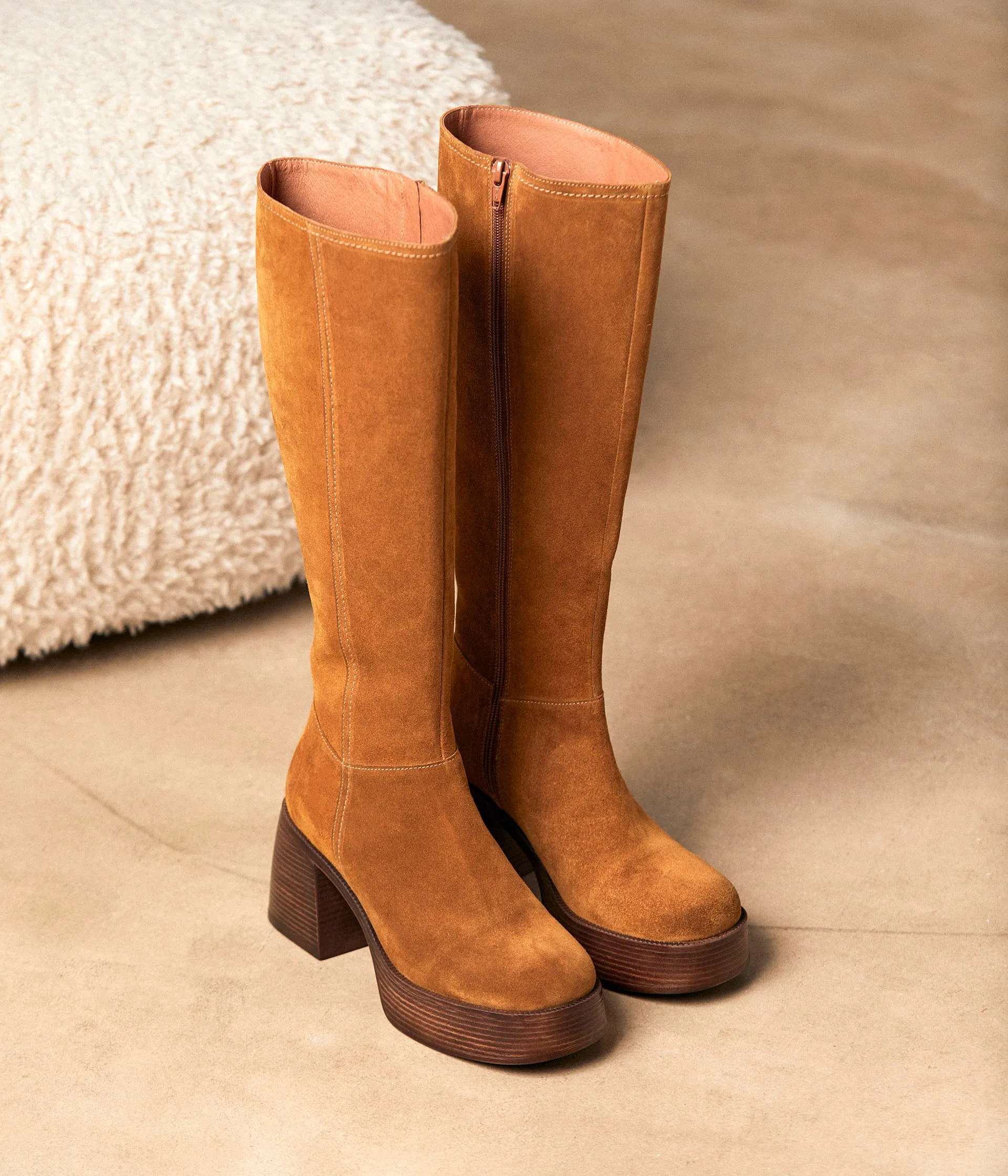 Bottes talon camel Alysea