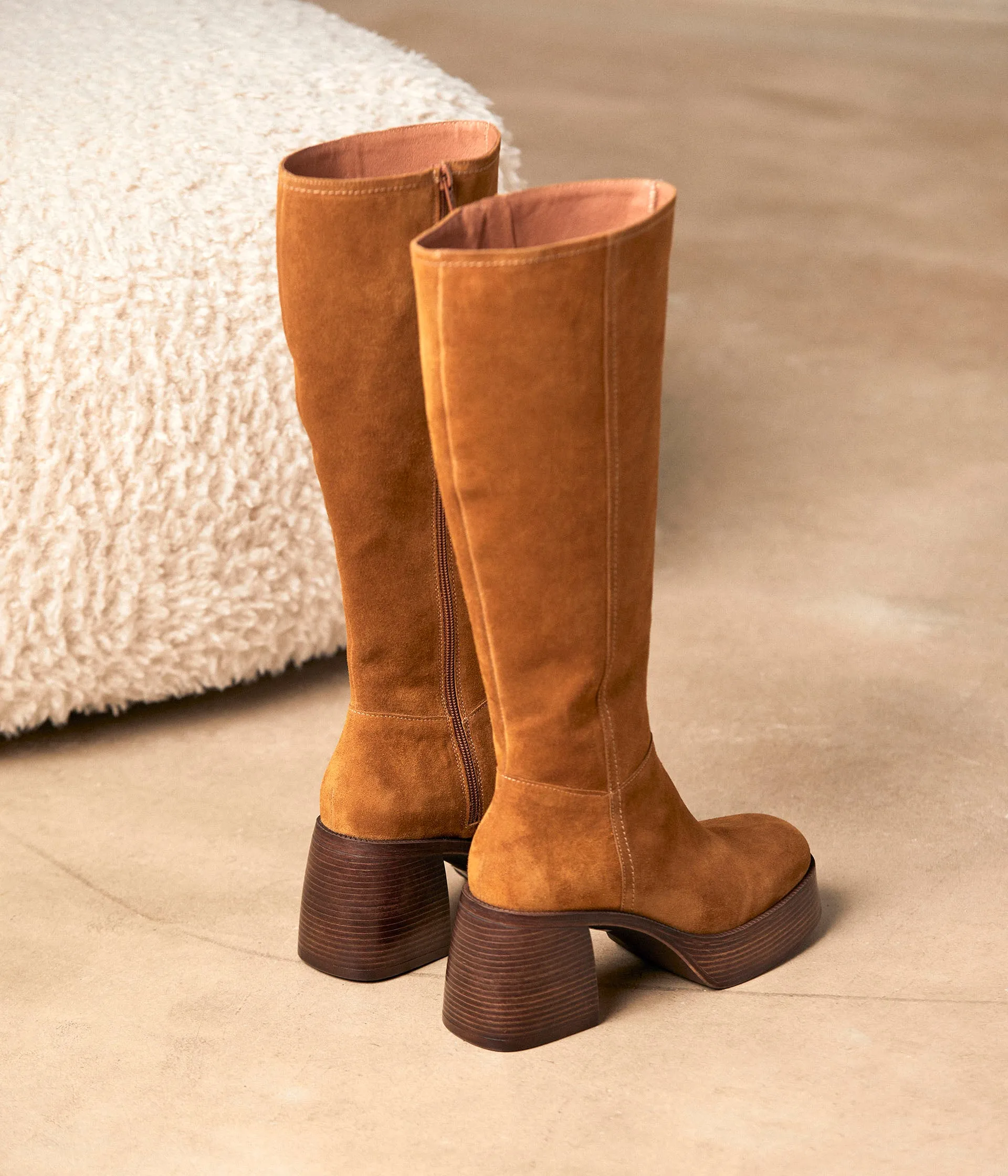 Bottes talon camel Alysea