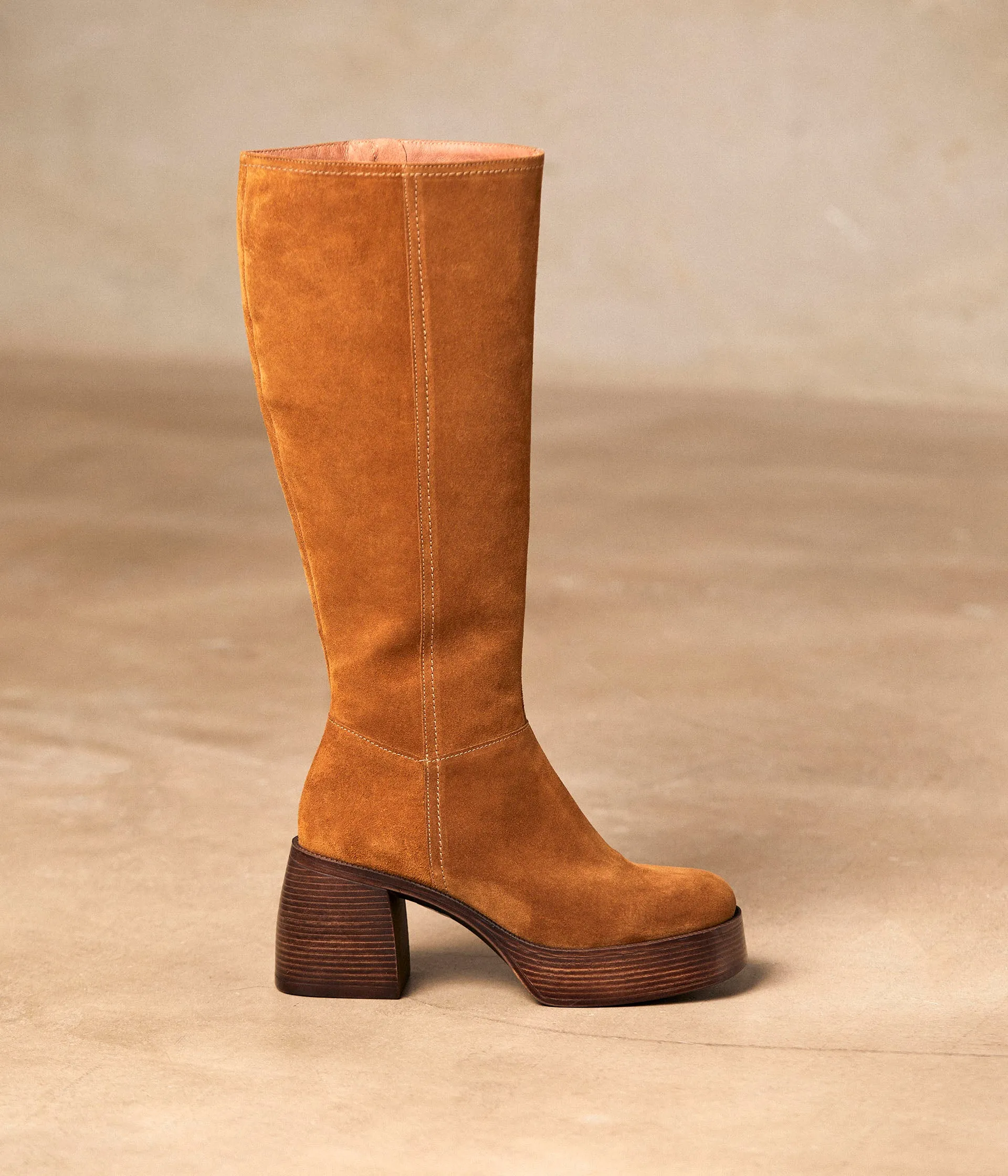 Bottes talon camel Alysea