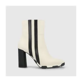 Bottes à talons femme en cuir blanc | LODI Chaussures femme en ligne.