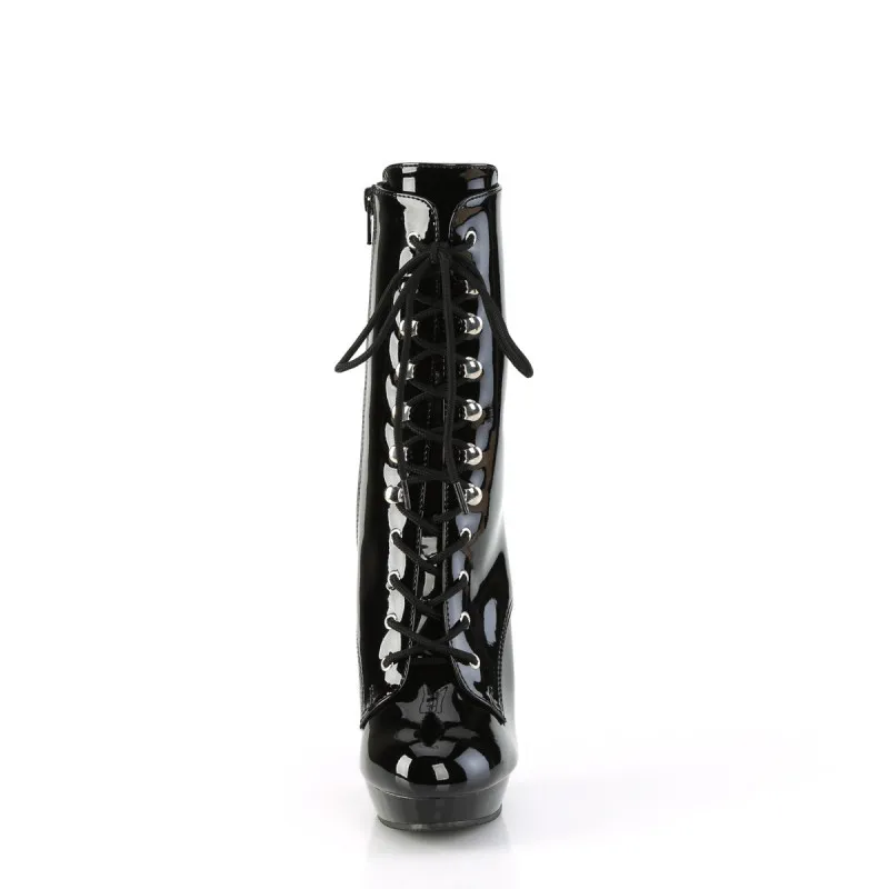 Bottine femme haut talon 15 cm noire à lacets du 34 1/2 à la grande taille 44