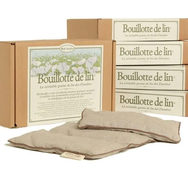 Bouillotte en lin et graines de lin - 40x20cm