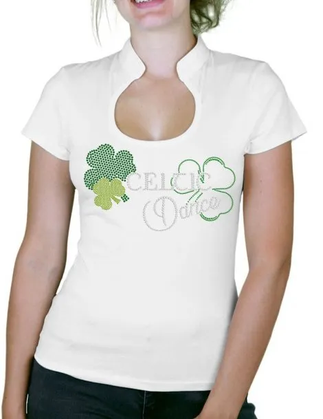 Celtic Dance - T-shirt femme Col Omega