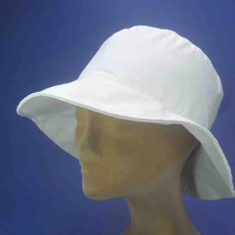 Chapeau anti-UV réglable par scratch couleur blanche | Chapeau femme