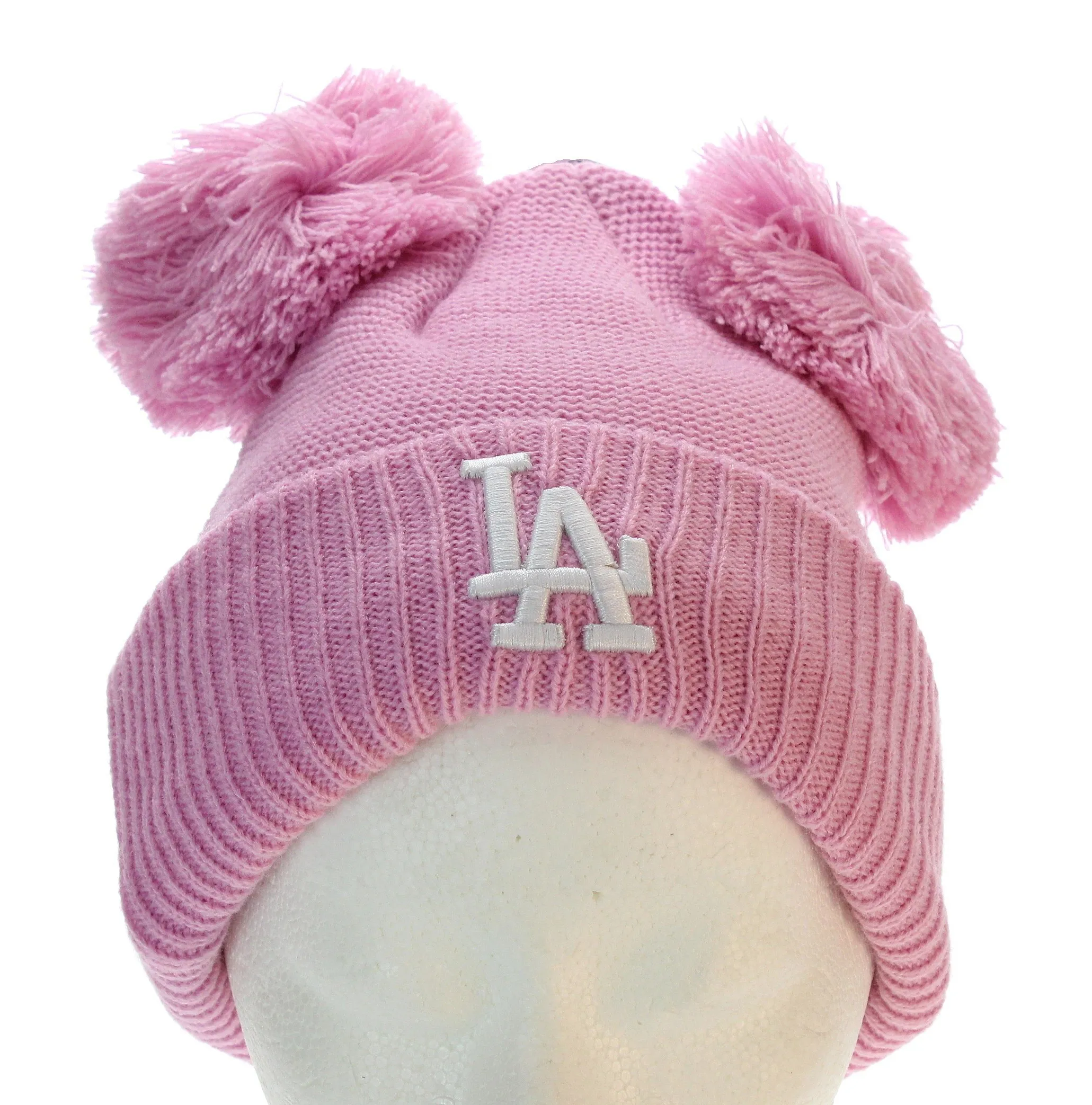 chapeau New Era Double Pom MLB Los Angeles Dodgers - Fresh Pink/White - women´s