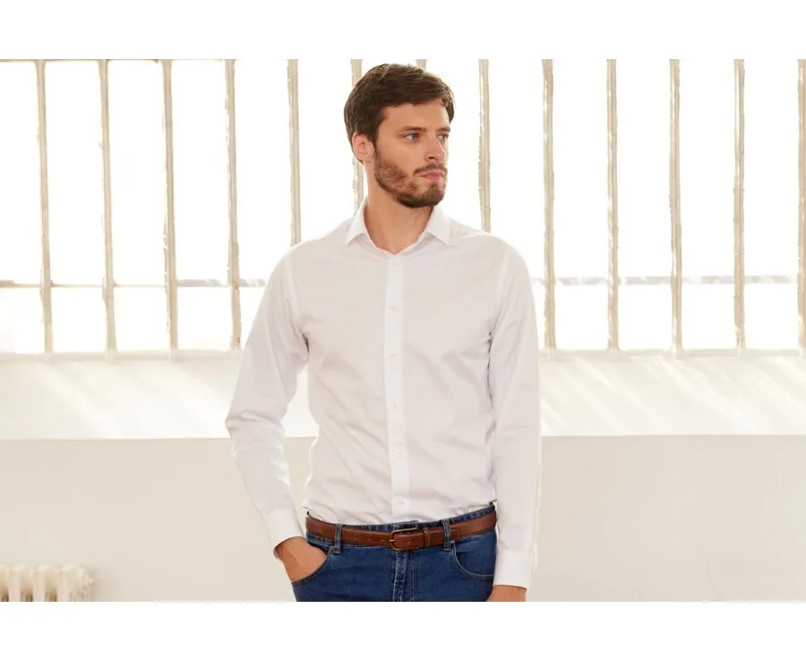 Chemise blanche coton twill Caubert