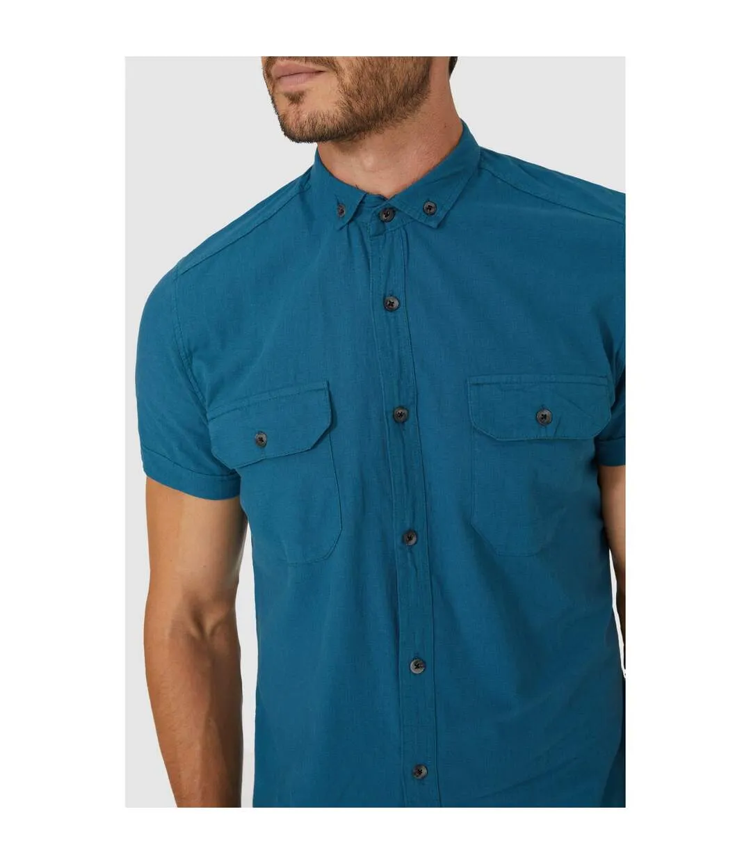 Chemise homme bleu marine Mantaray