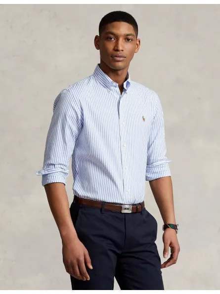 Chemise rayée en coton Oxford