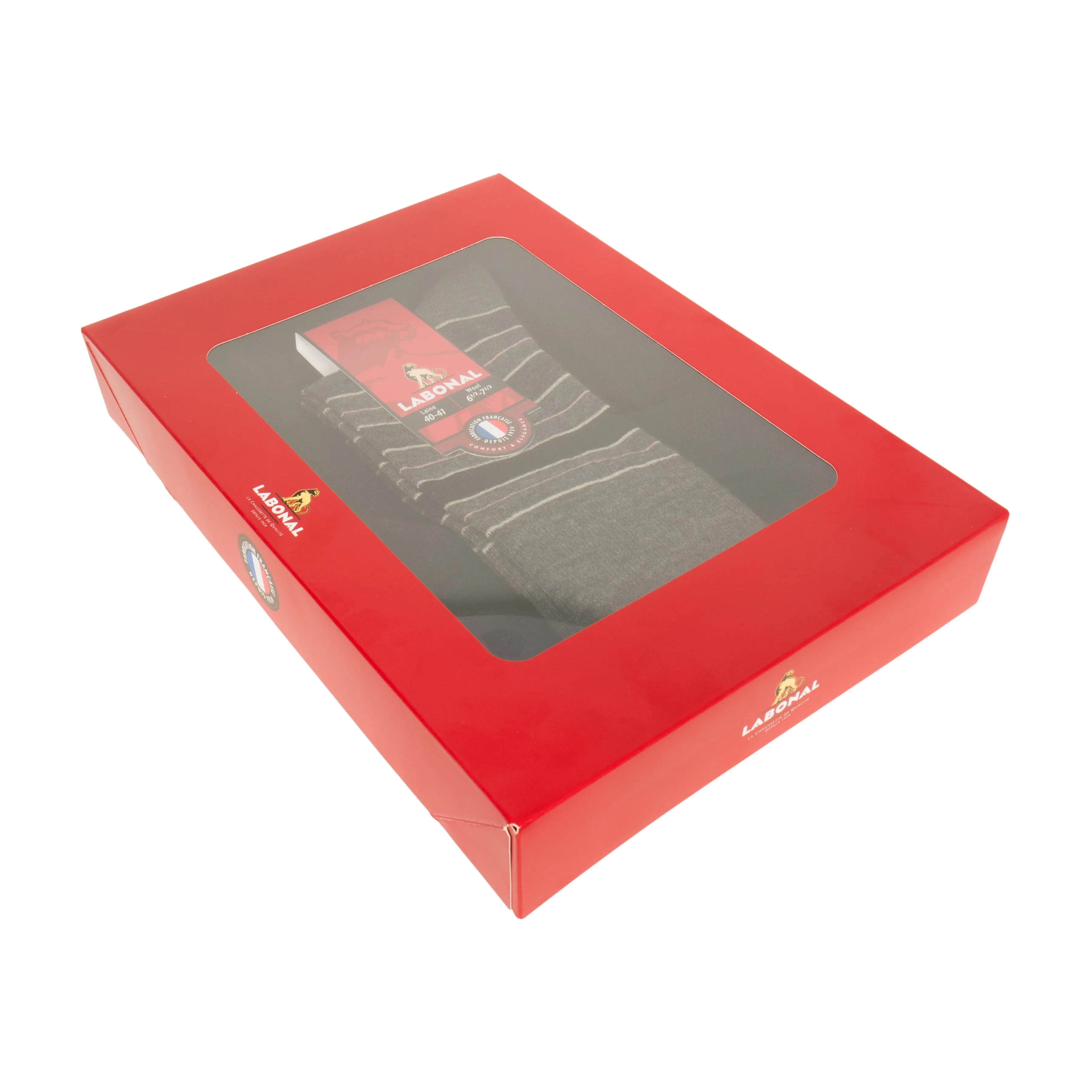 Coffret Chaussettes + Echarpe Grise - Labonal : vente chaussettes p...