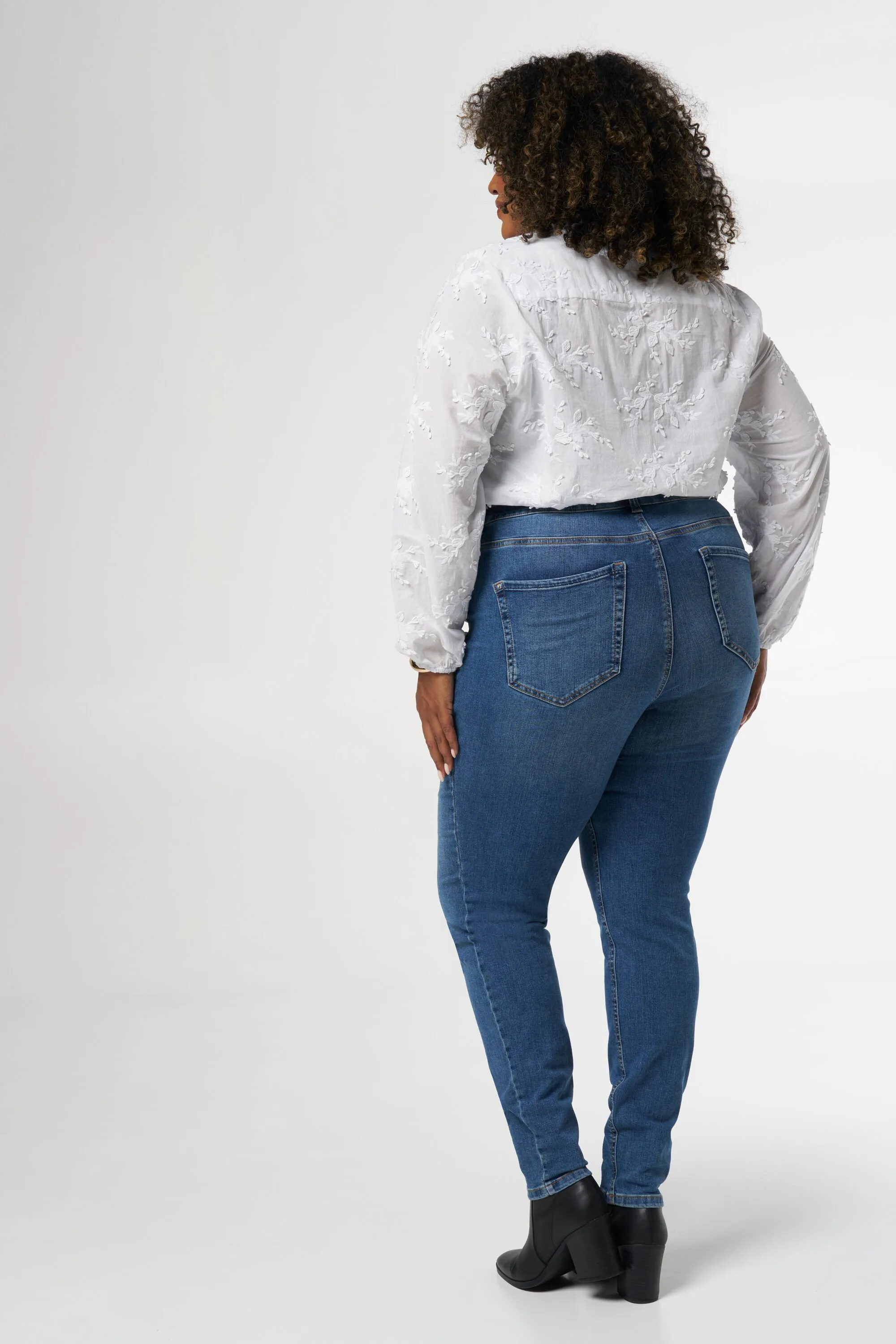 Femmes Jean skinny à taille haute Stonewash Denim | MS Mode