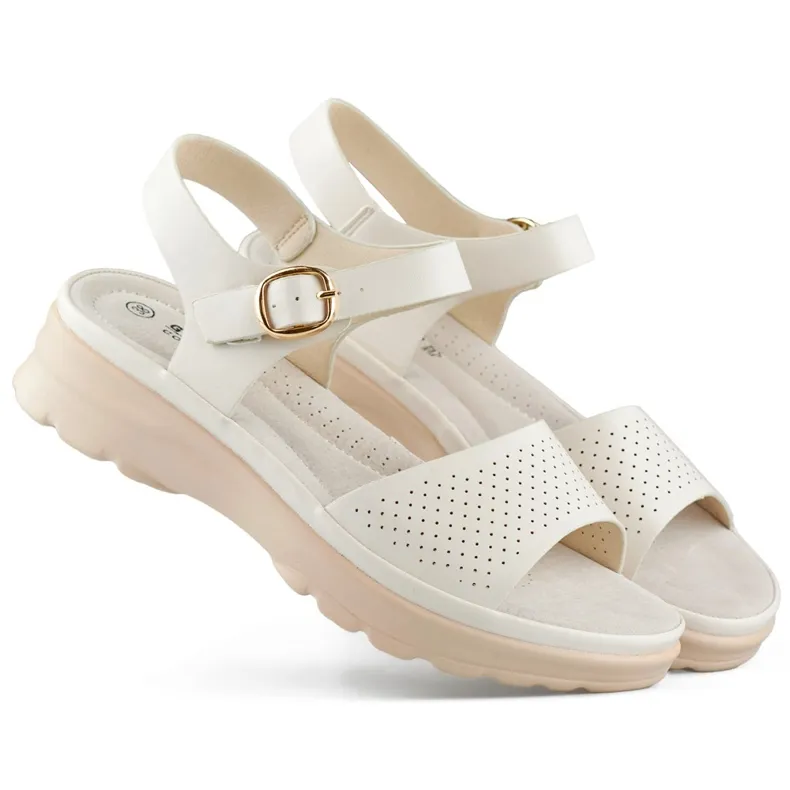 Goodin Sandales pour femmes confortables avec une semelle intérieure respirante beige