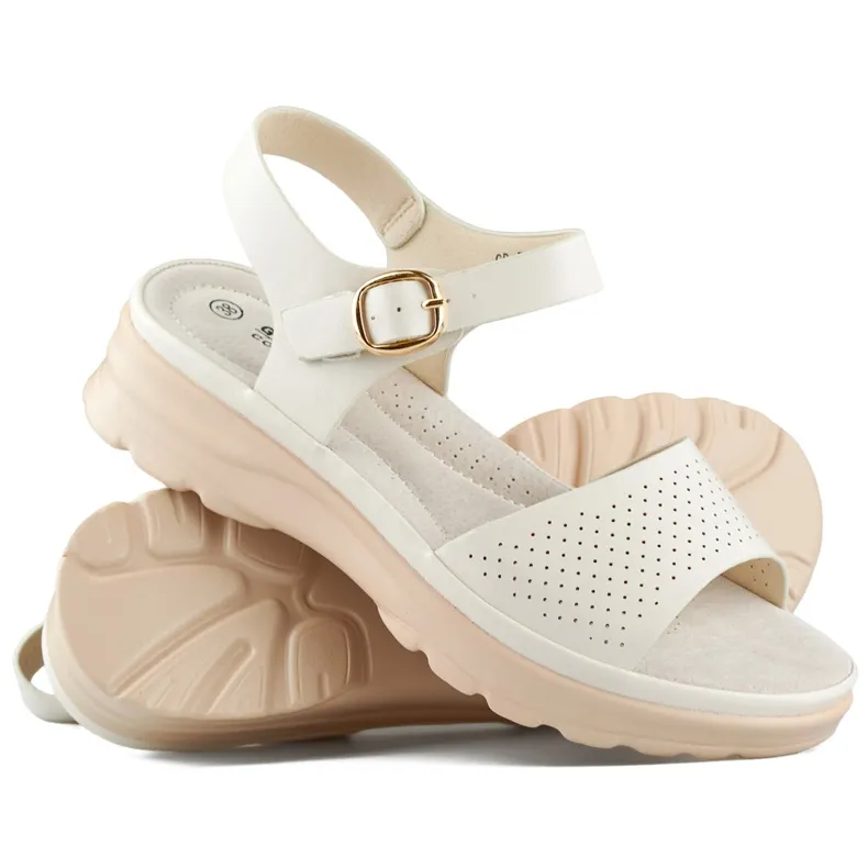 Goodin Sandales pour femmes confortables avec une semelle intérieure respirante beige