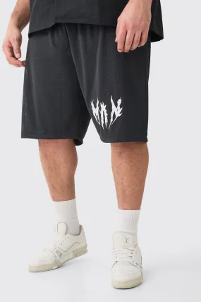 Grande taille - Short de basket en mesh