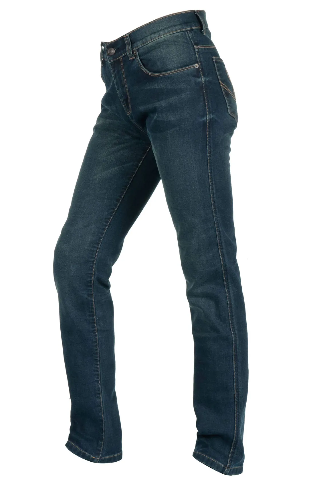 Jean femme Helstons Speed Star toile coton stretch bleu dirty