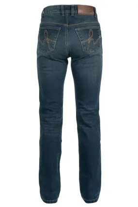 Jean femme Helstons Speed Star toile coton stretch bleu dirty