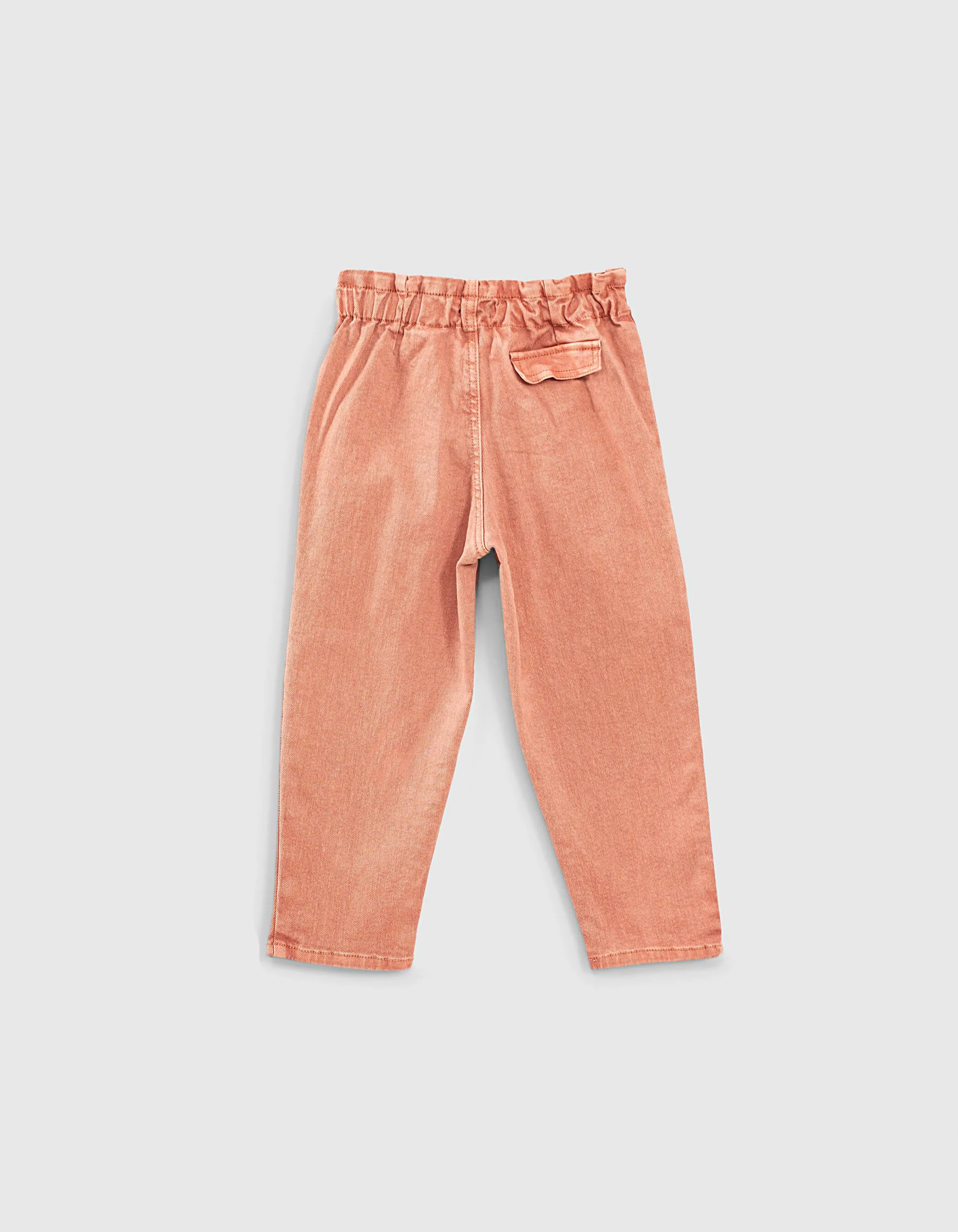 Jean paper bag dusty rose fille