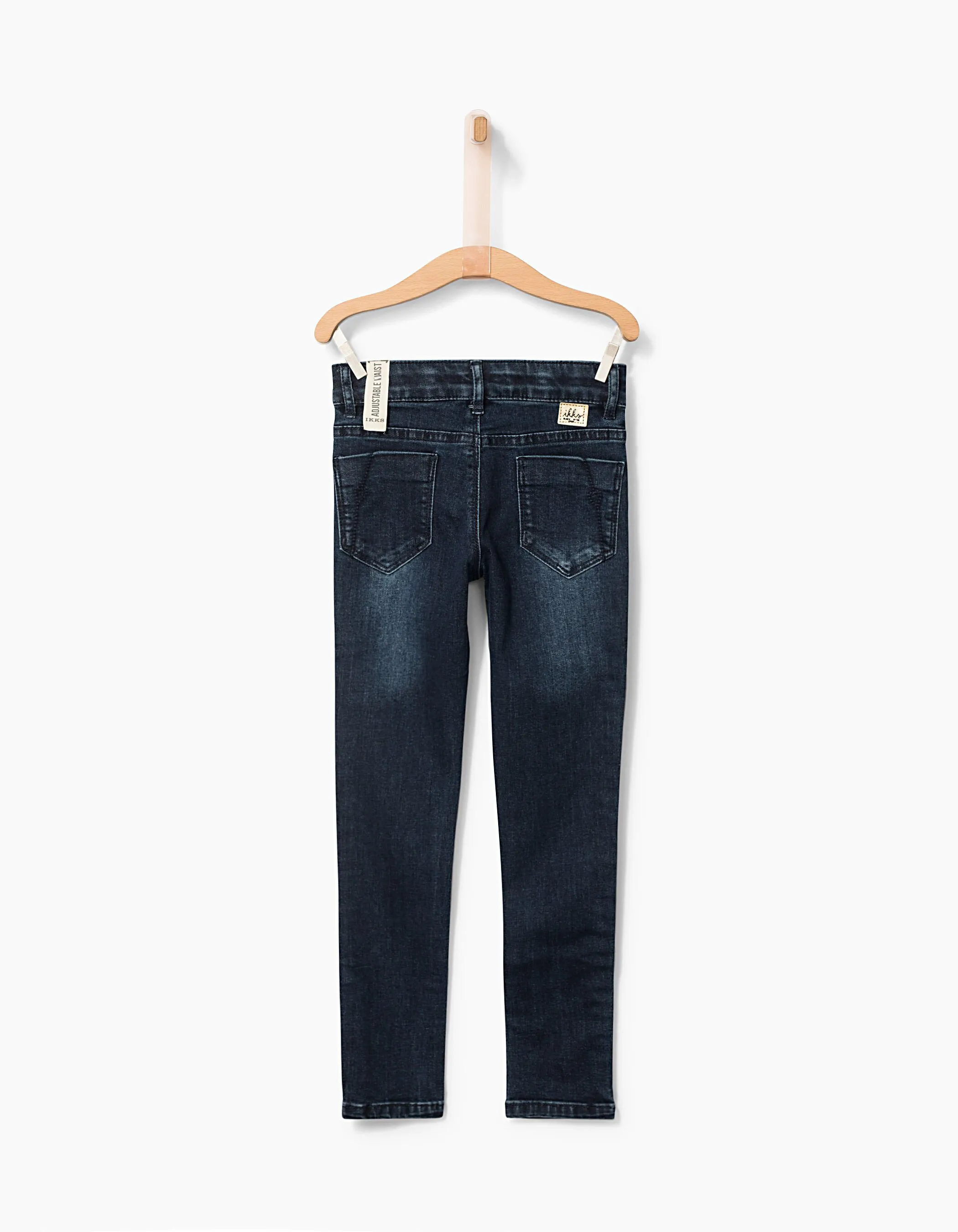 Jean skinny brut à bandes latérales sequins fille