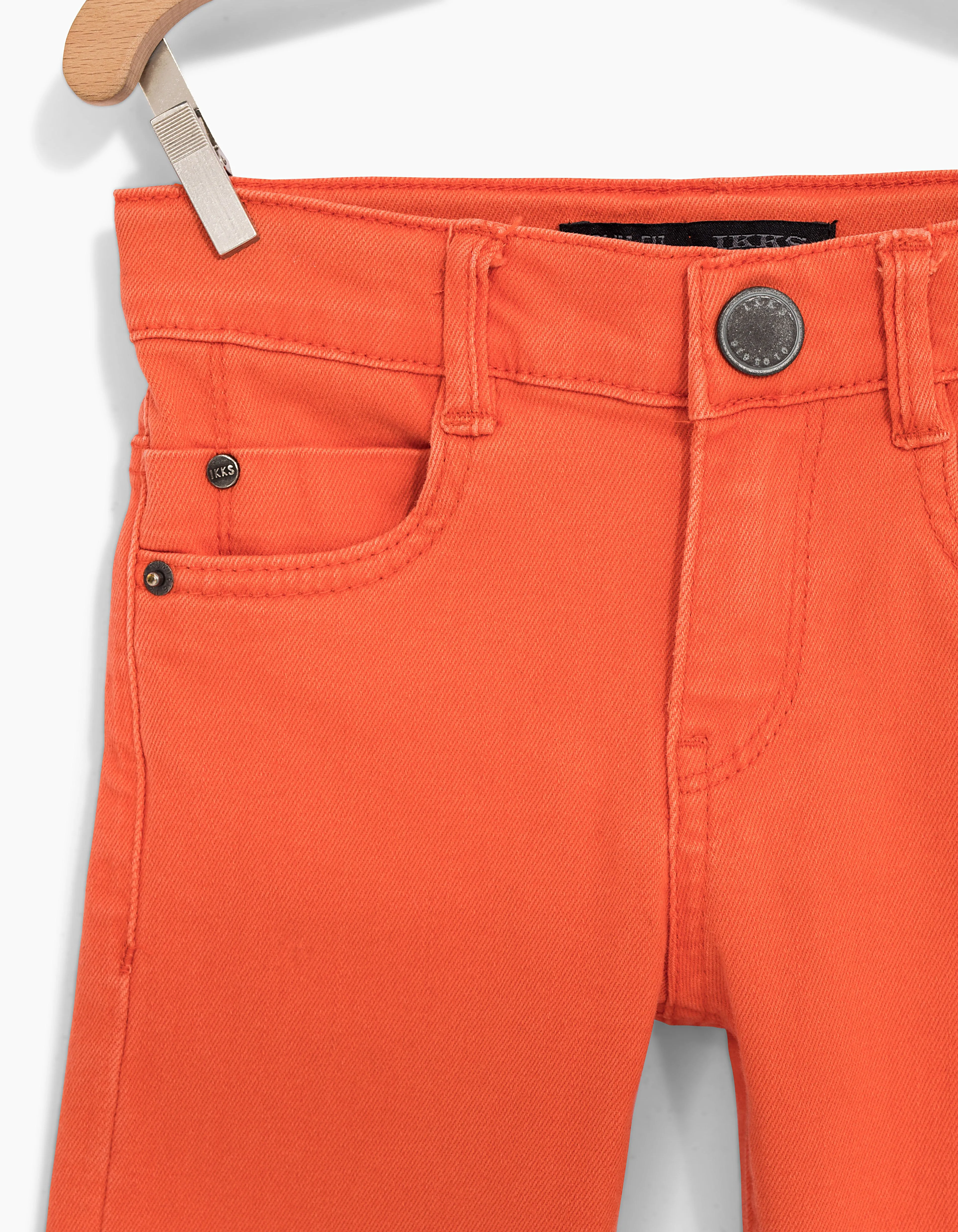 Jean slim orange moyen à taille ajustable garçon