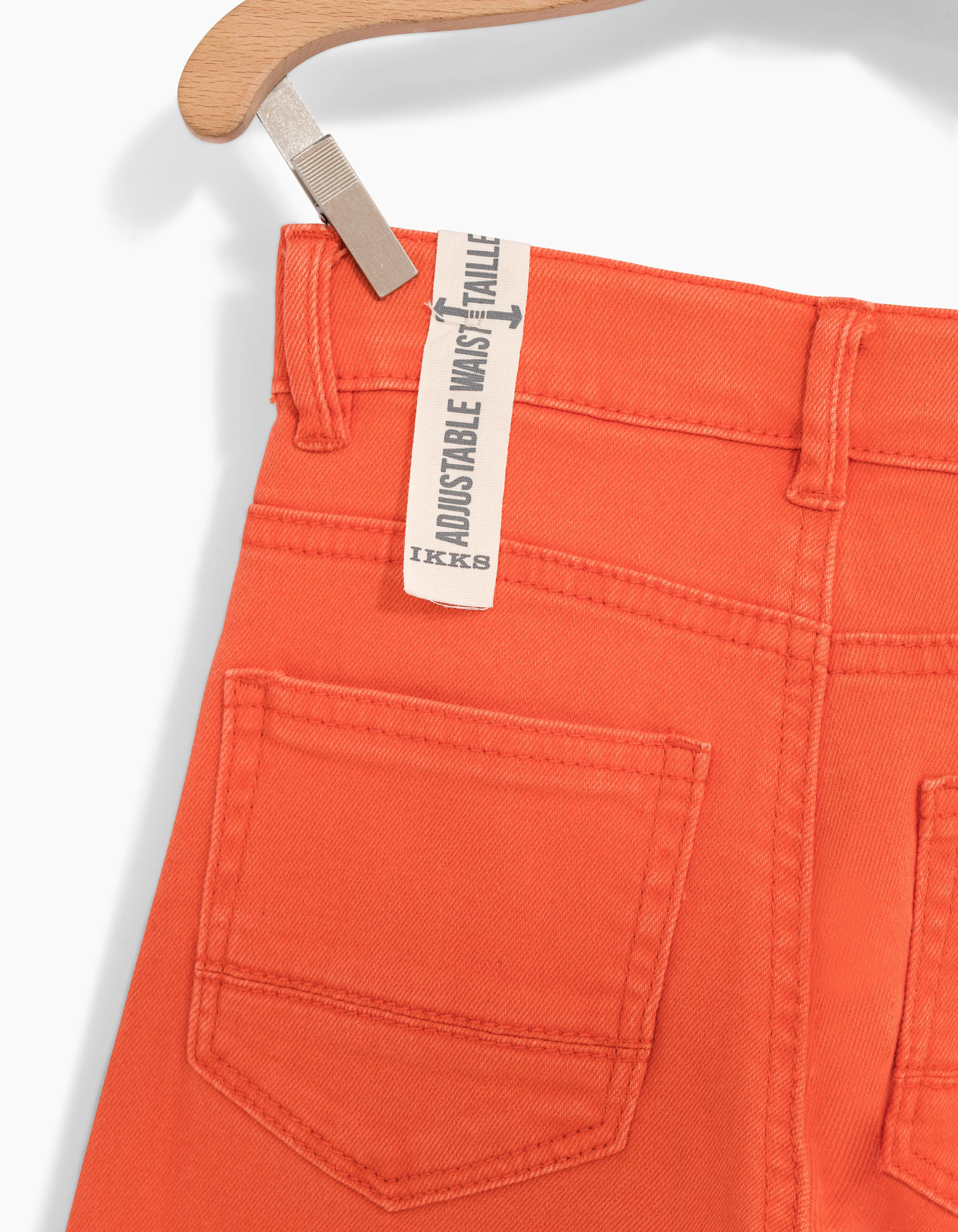 Jean slim orange moyen à taille ajustable garçon