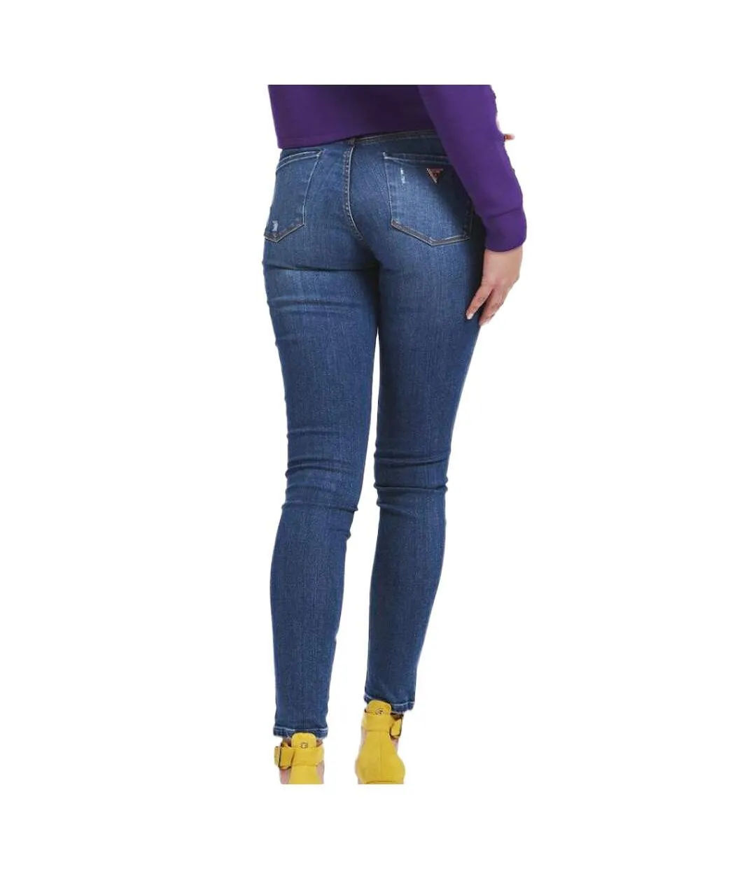 Jean Ultra Skinny Bleu femme Guess Shed