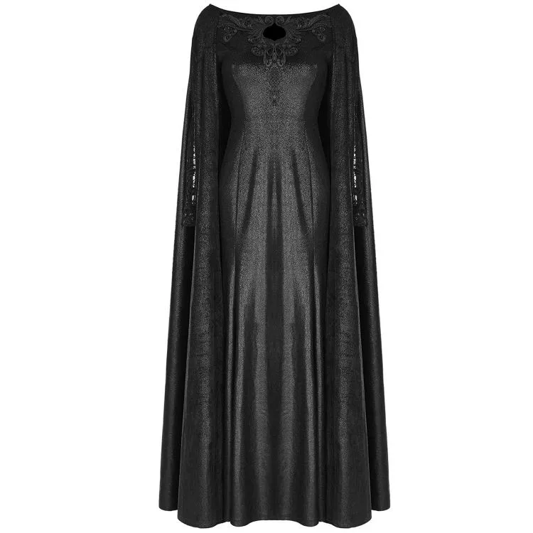 Longue Robe Cape Gothique 'Nightspell' Noire