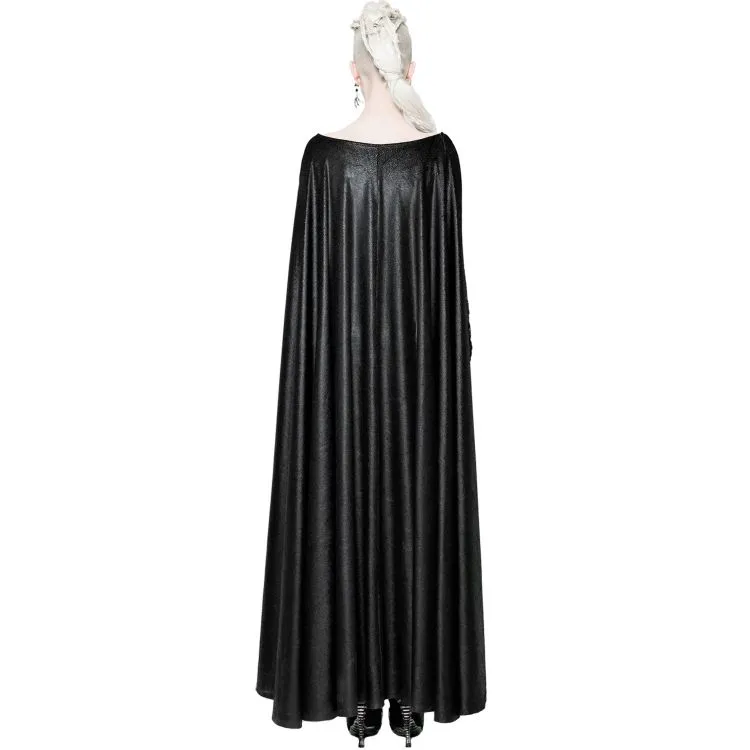 Longue Robe Cape Gothique 'Nightspell' Noire