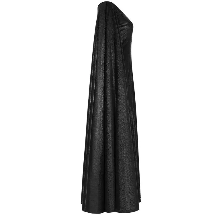 Longue Robe Cape Gothique 'Nightspell' Noire