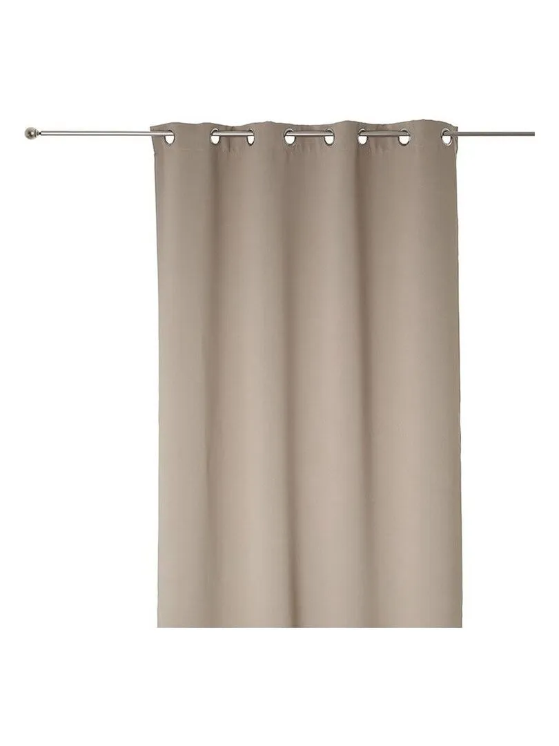 Lot de 2 rideaux occultant lin à oeillets 135 x 240 cm - Beige