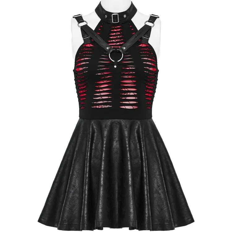 Mini Robe 'Willow' Noire et Rouge