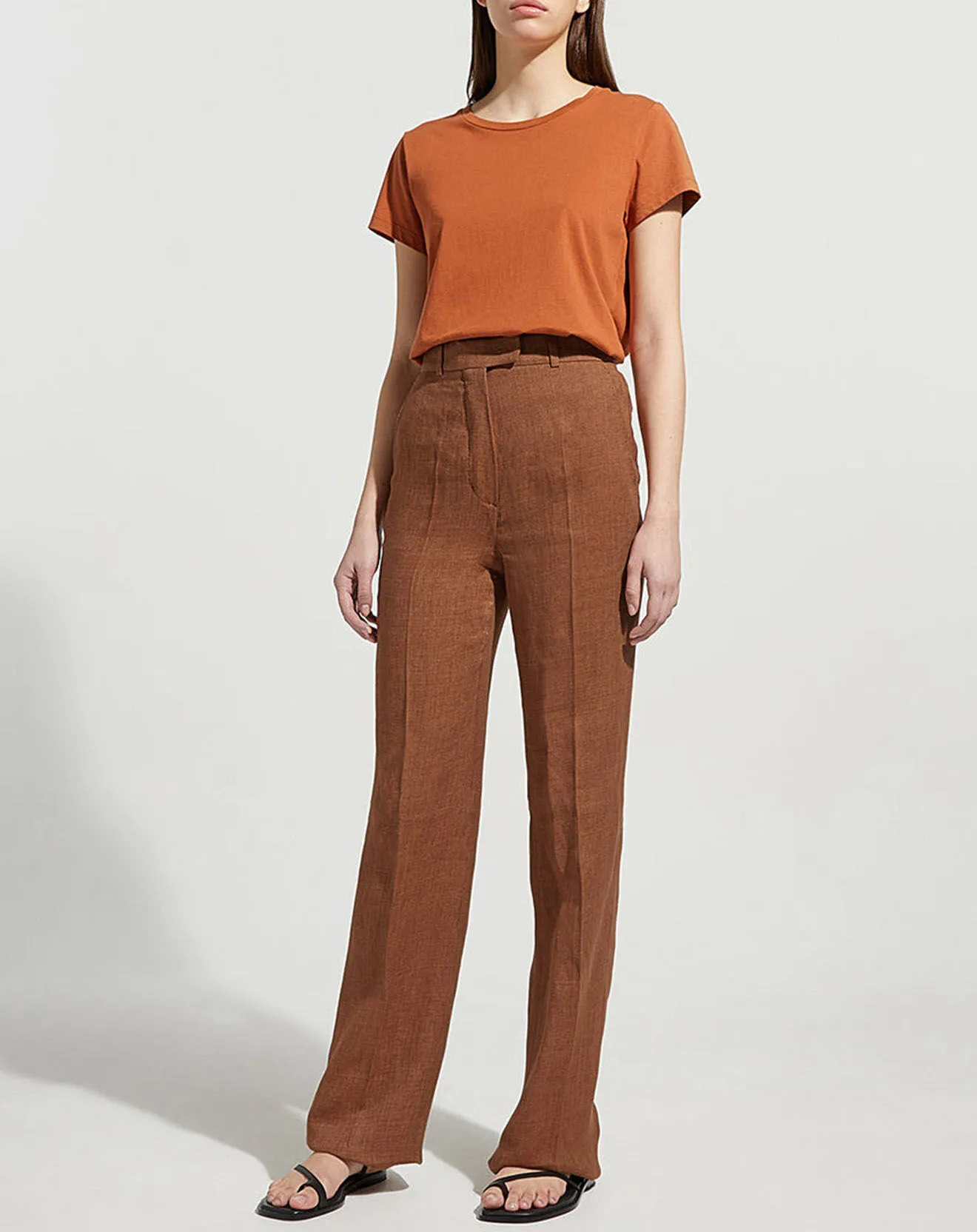 Pantalon 100% Lin Alcano marron