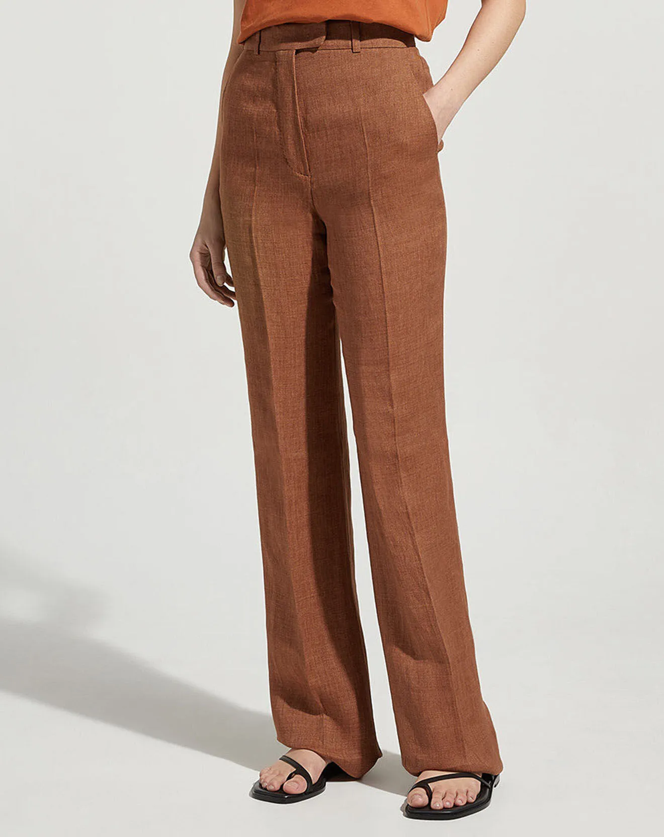 Pantalon 100% Lin Alcano marron