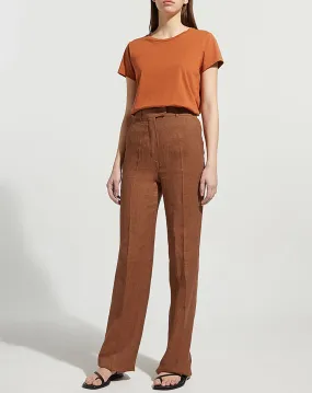 Pantalon 100% Lin Alcano marron