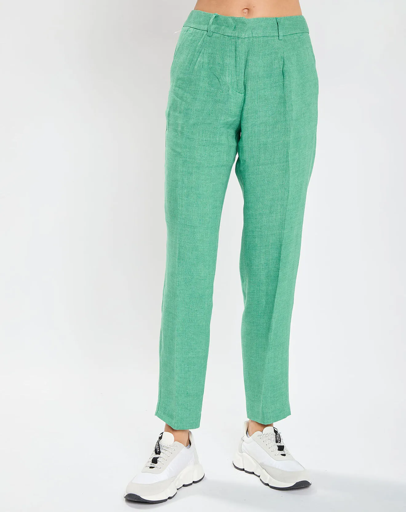 Pantalon 100% Lin Nobile vert