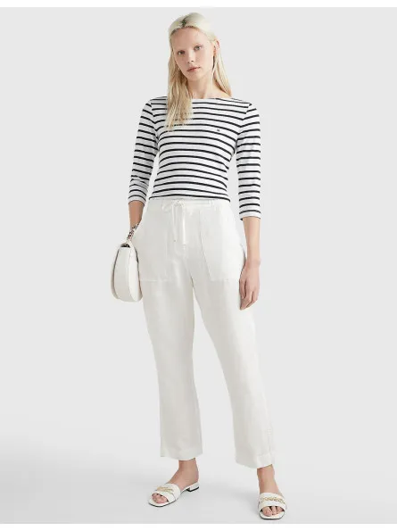 Pantalon boyfriend en lin Tommy Hilfiger