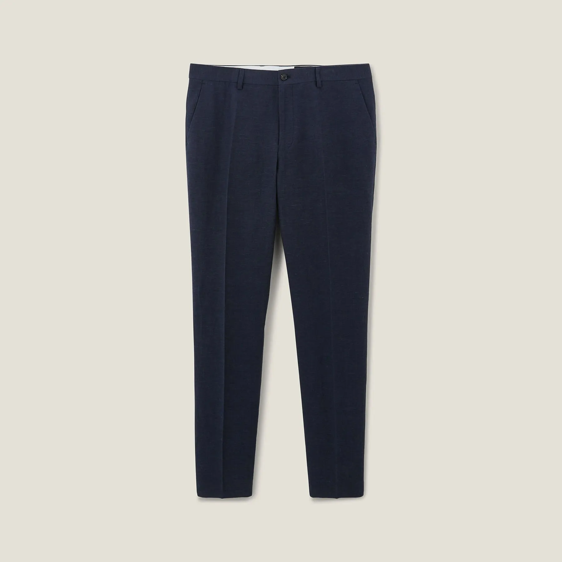 Pantalon de costume contenant du lin slim Bleu foncé | Jules