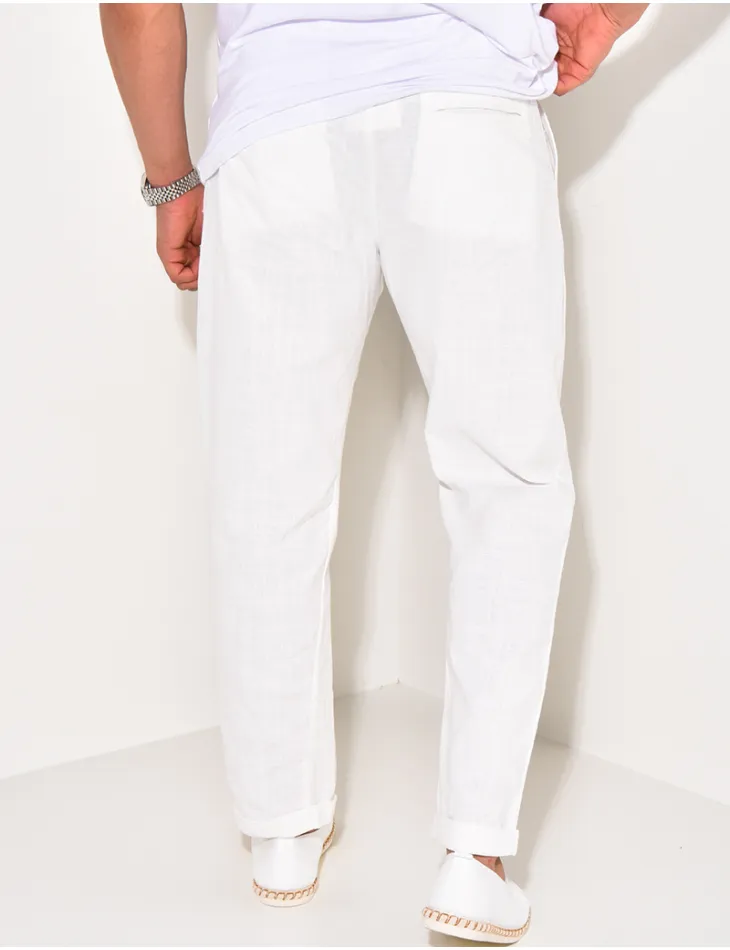 Pantalon en lin / 62823 - JEANS INDUSTRY