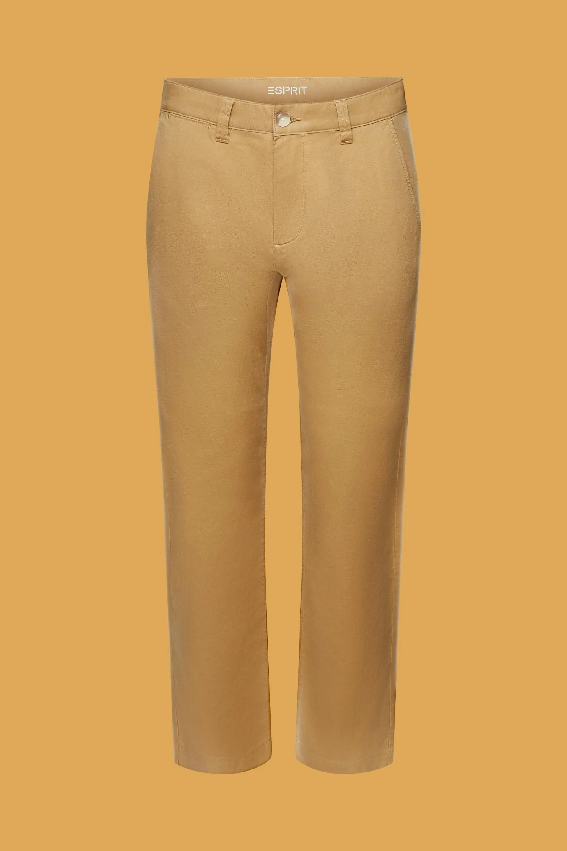 Pantalon en mélange de coton et de lin