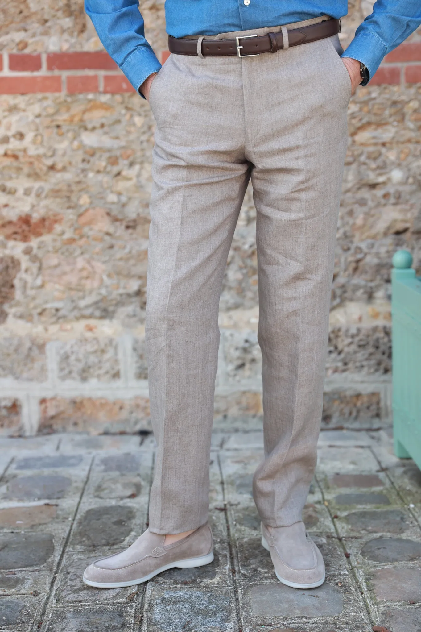 Pantalon Segal en lin Angelico - Beige