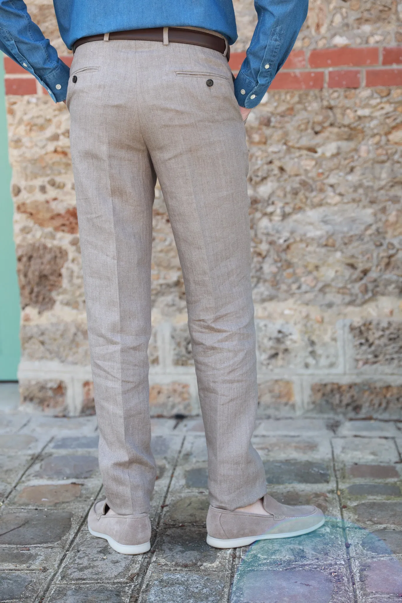 Pantalon Segal en lin Angelico - Beige